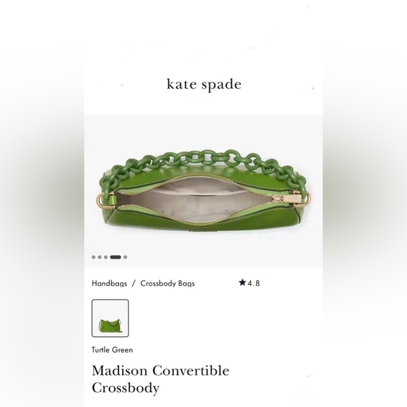 Kate Spade New York, Handbag+, Matching Chain Link, Apple Green - Picture 10 of 12